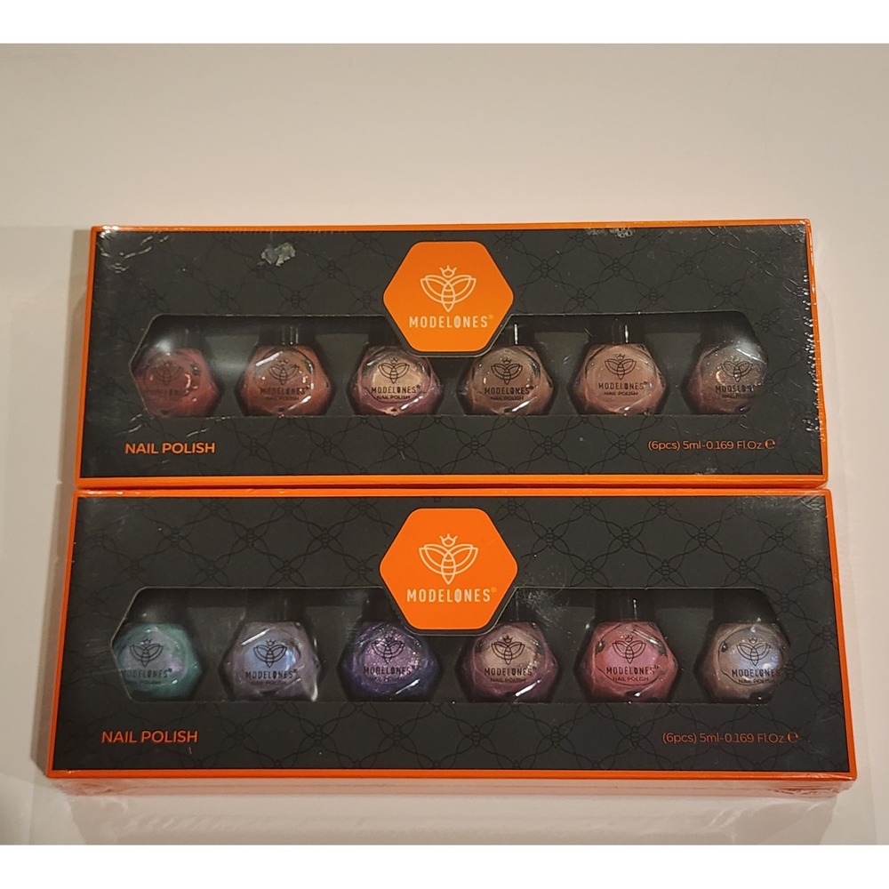 Modelones Nail Polish Set 12 Pcs Multi Color Shimmer Glitter Lacquer 5ml New